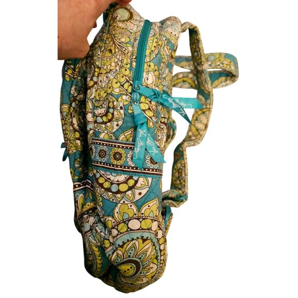 Vera Bradley Paisley Print Backpack With Multiple Compartments & Adjustable Stra - Picture 4 of 10